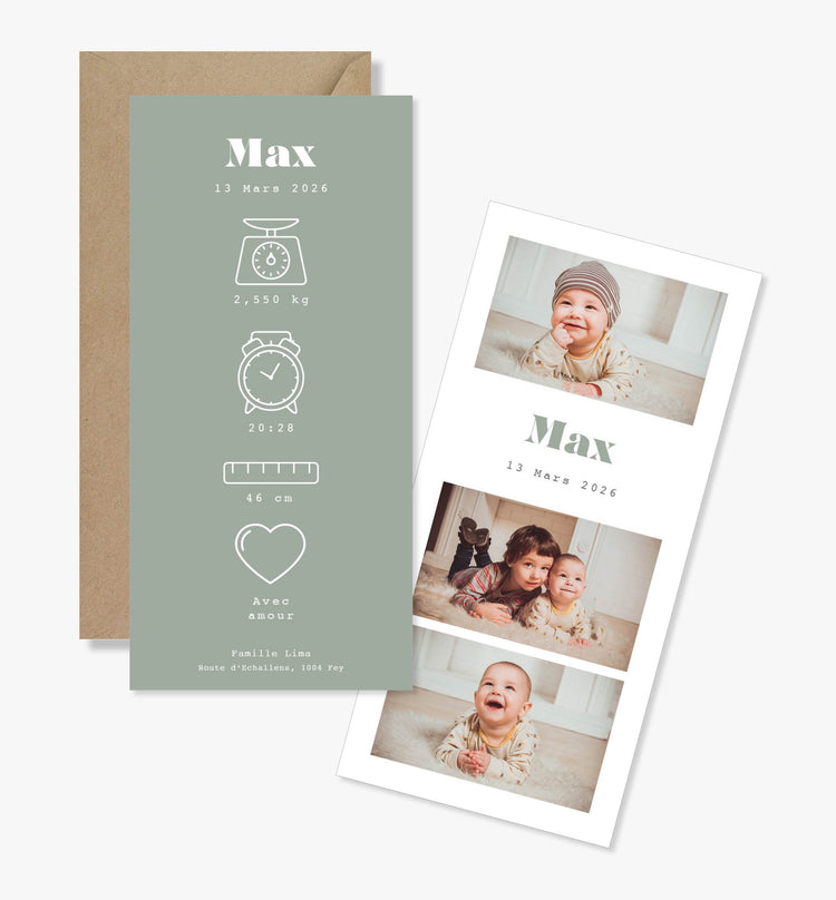 Faire-part de naissance: Minimaliste.