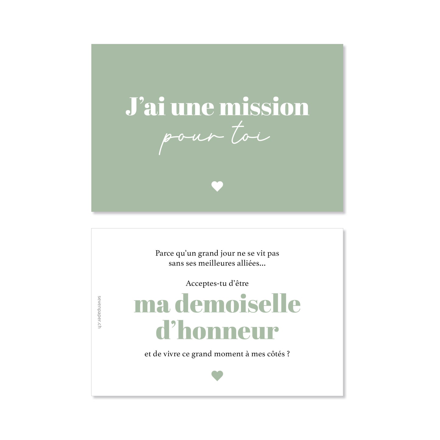 Carte mariage "j'ai une mission pour toi" demande demoiselle d'honneur