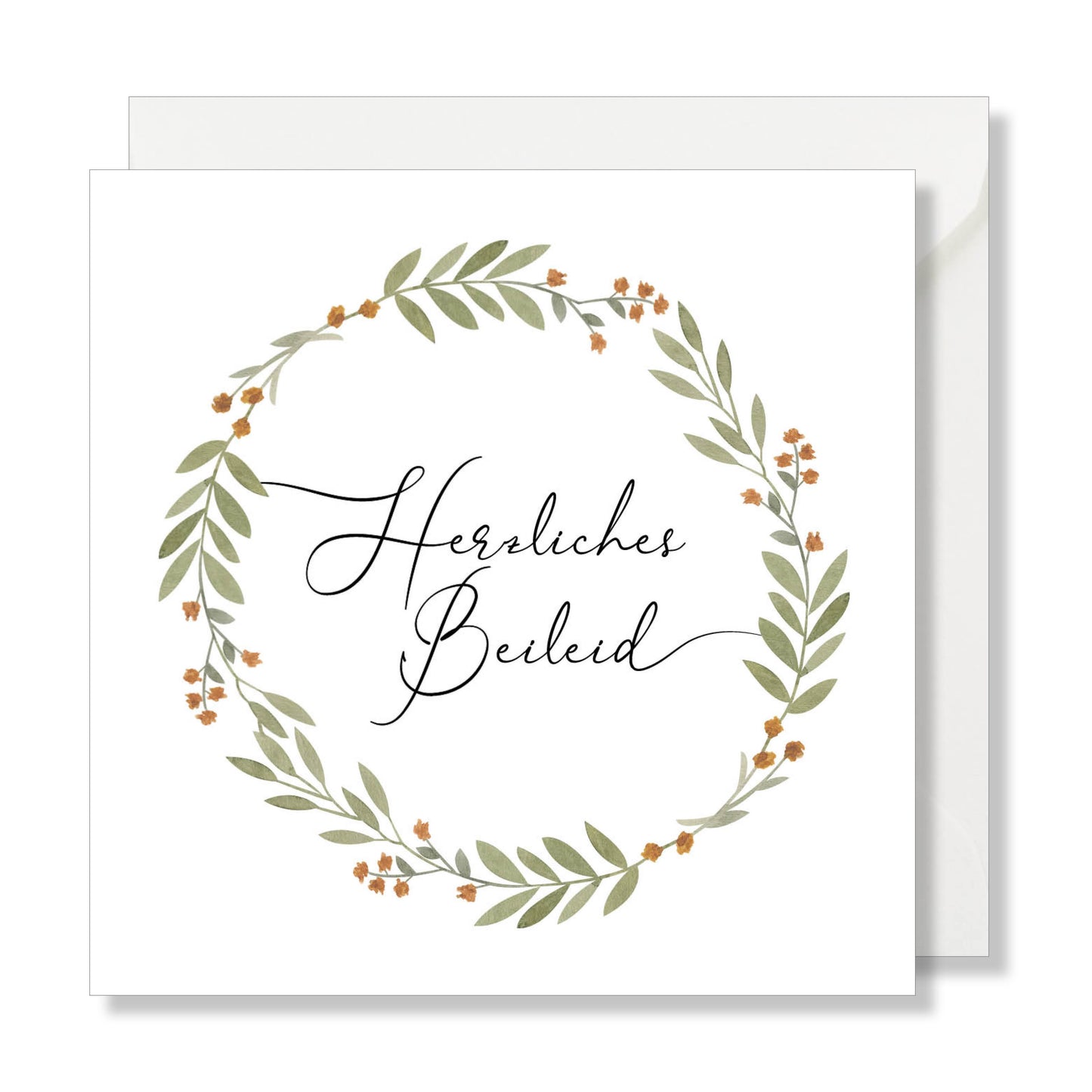 Grusskarte "Herzliches Beileid" aquarell