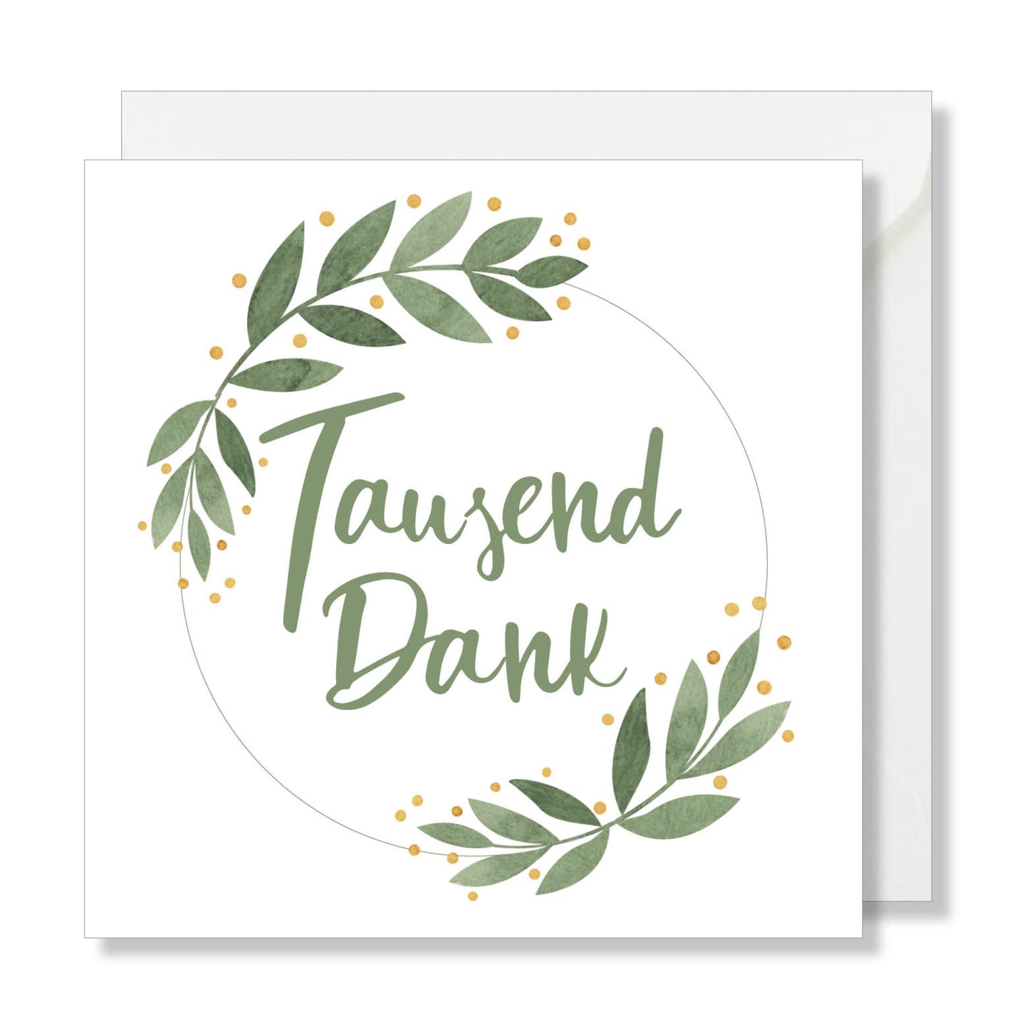 Grusskarte "Tausend Dank" aquarell