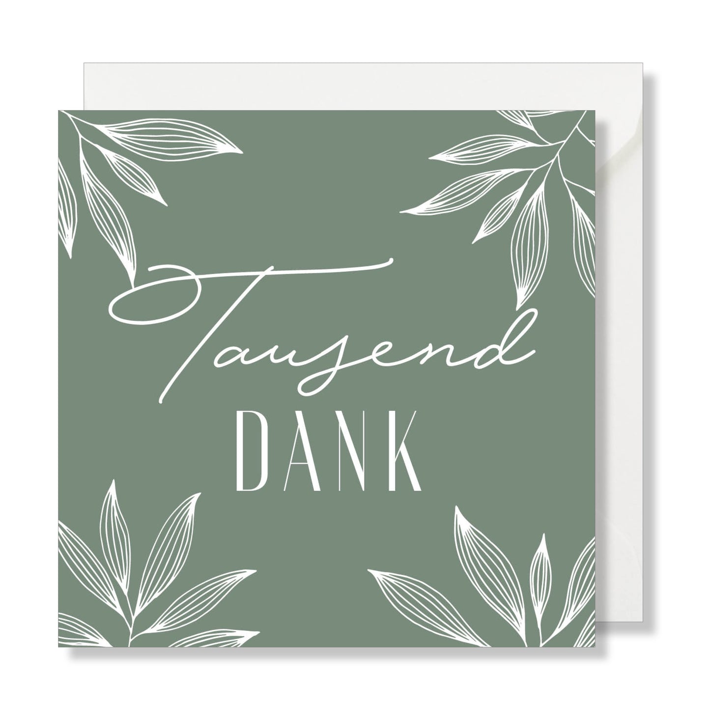 Grusskarte "Tausend dank"grün