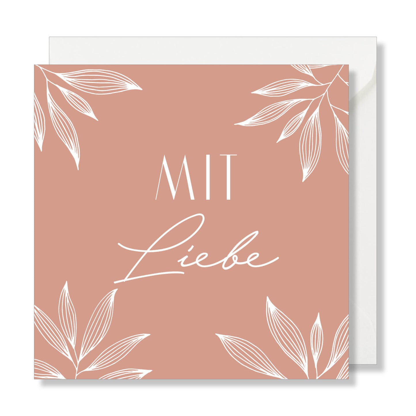 Grusskarte "Mit Liebe" rosa