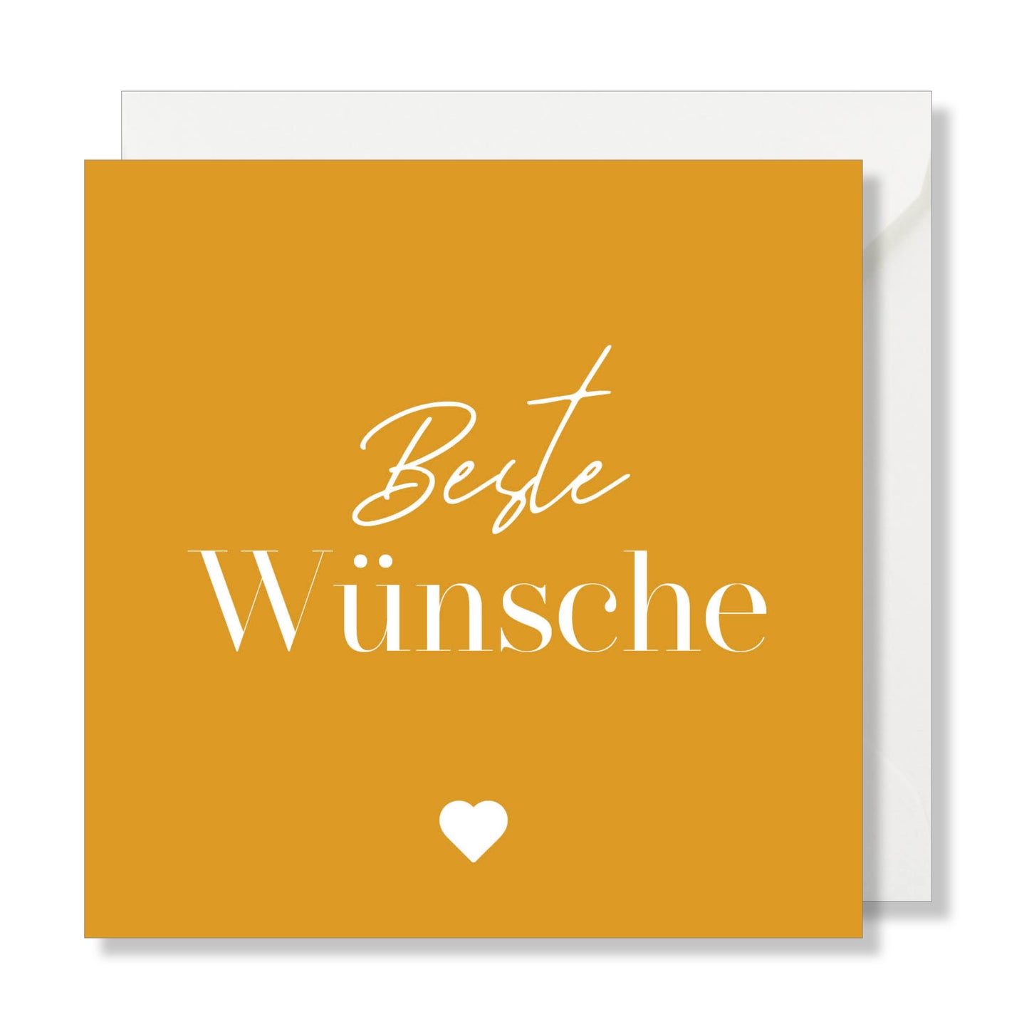 Grusskarte "Beste Wünsche" gelb