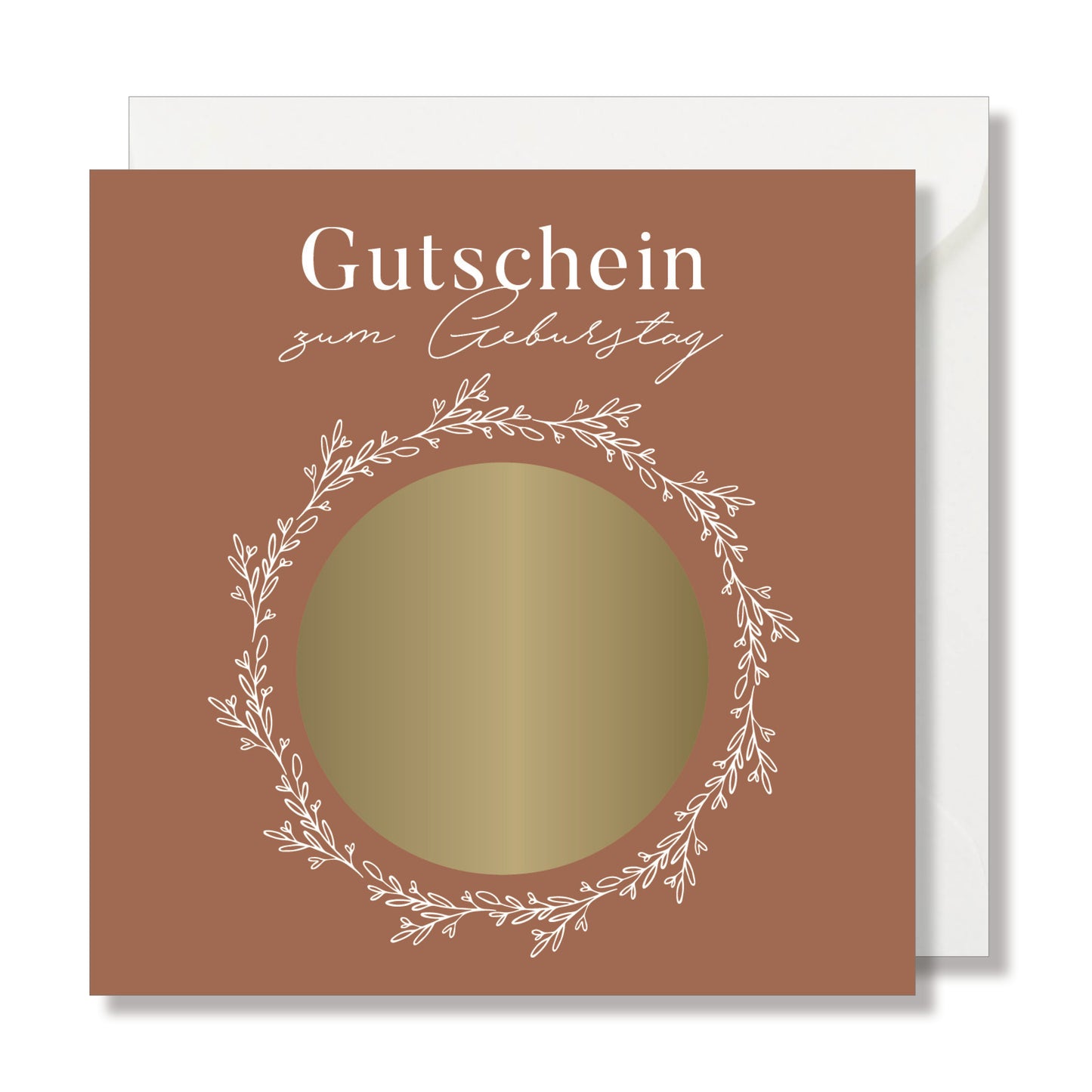Rubbellos "Gutschein zum geburstag" Glückslose braun