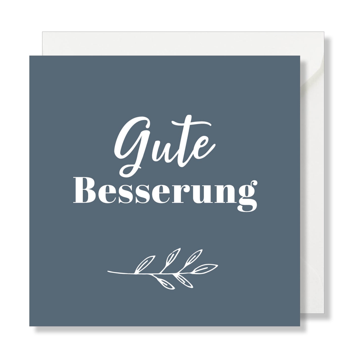 Grusskarte "Gute Besserung" blau