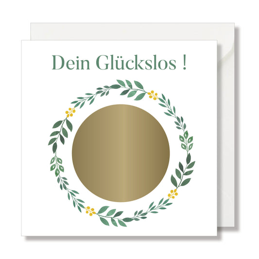 Schwangerschaft verkünden Rubbellos "Götti / gotti" Glückslos aquarell