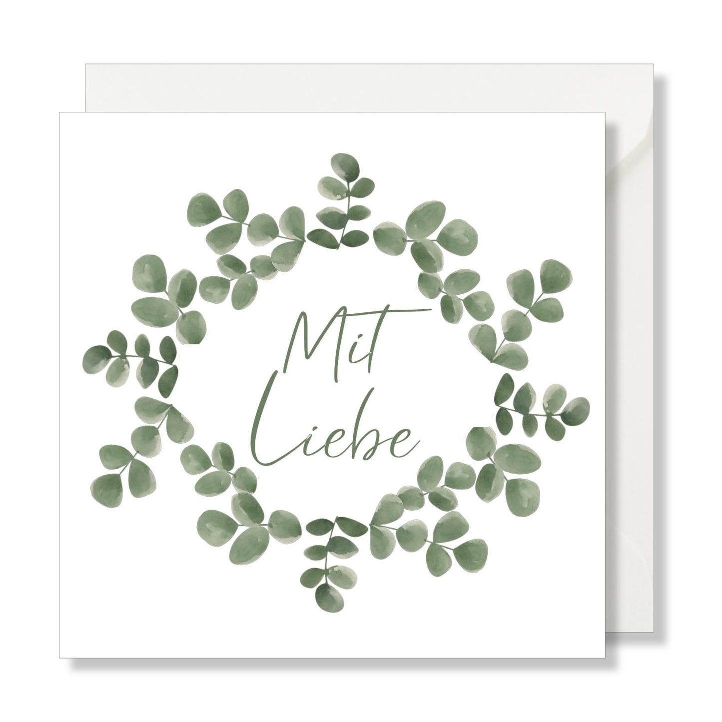 Grusskarte "Mit Liebe"aquarell