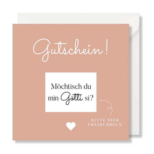 Schwangerschaft verkünden Rubbellos "Götti" Glückslos