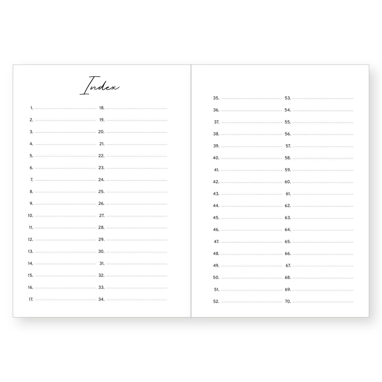 Carnet de 70 recettes vierge - bleuet