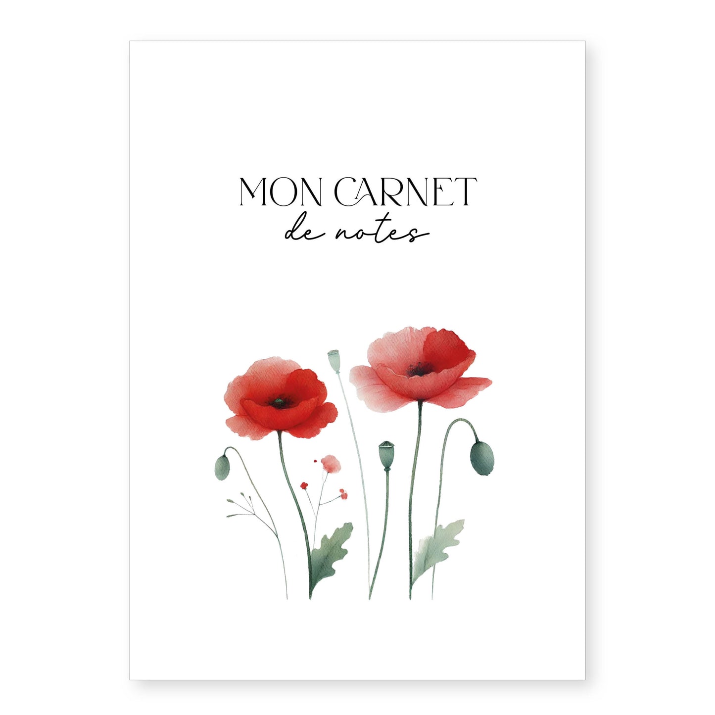 Box organisation bloc-notes, planning de la semaine - coquelicots.