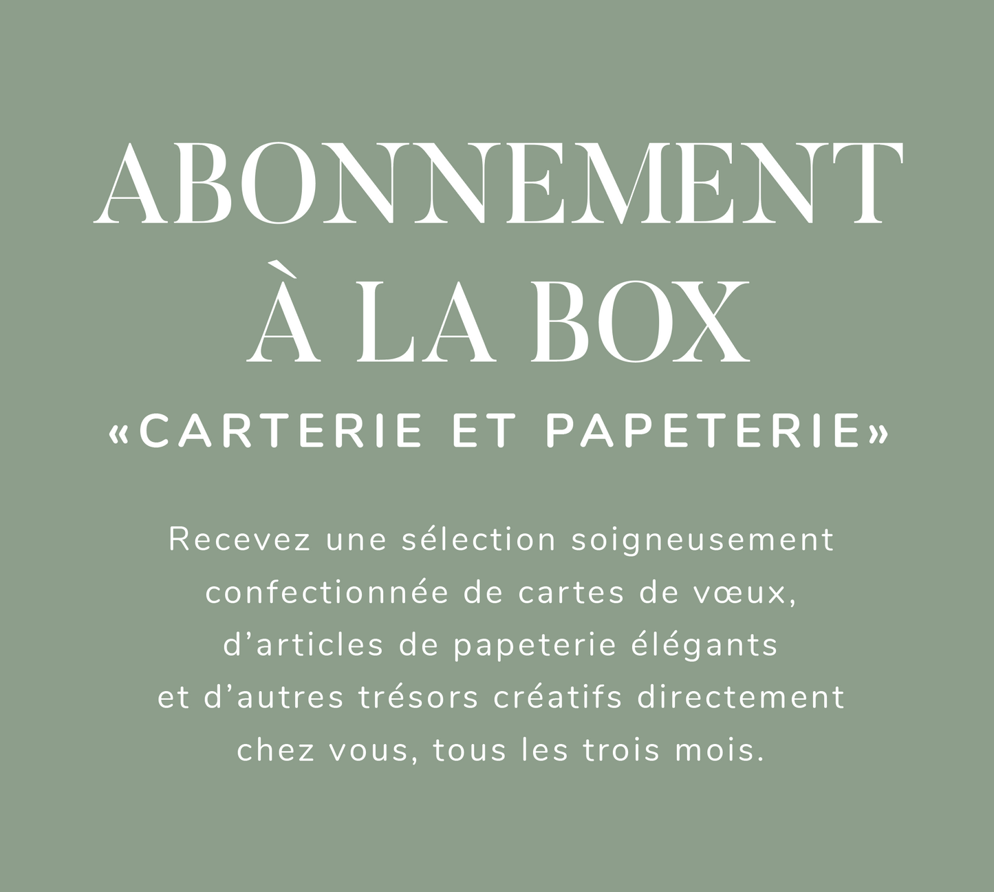 Box SEVEN PAPER carterie & papeterie - Abonnement