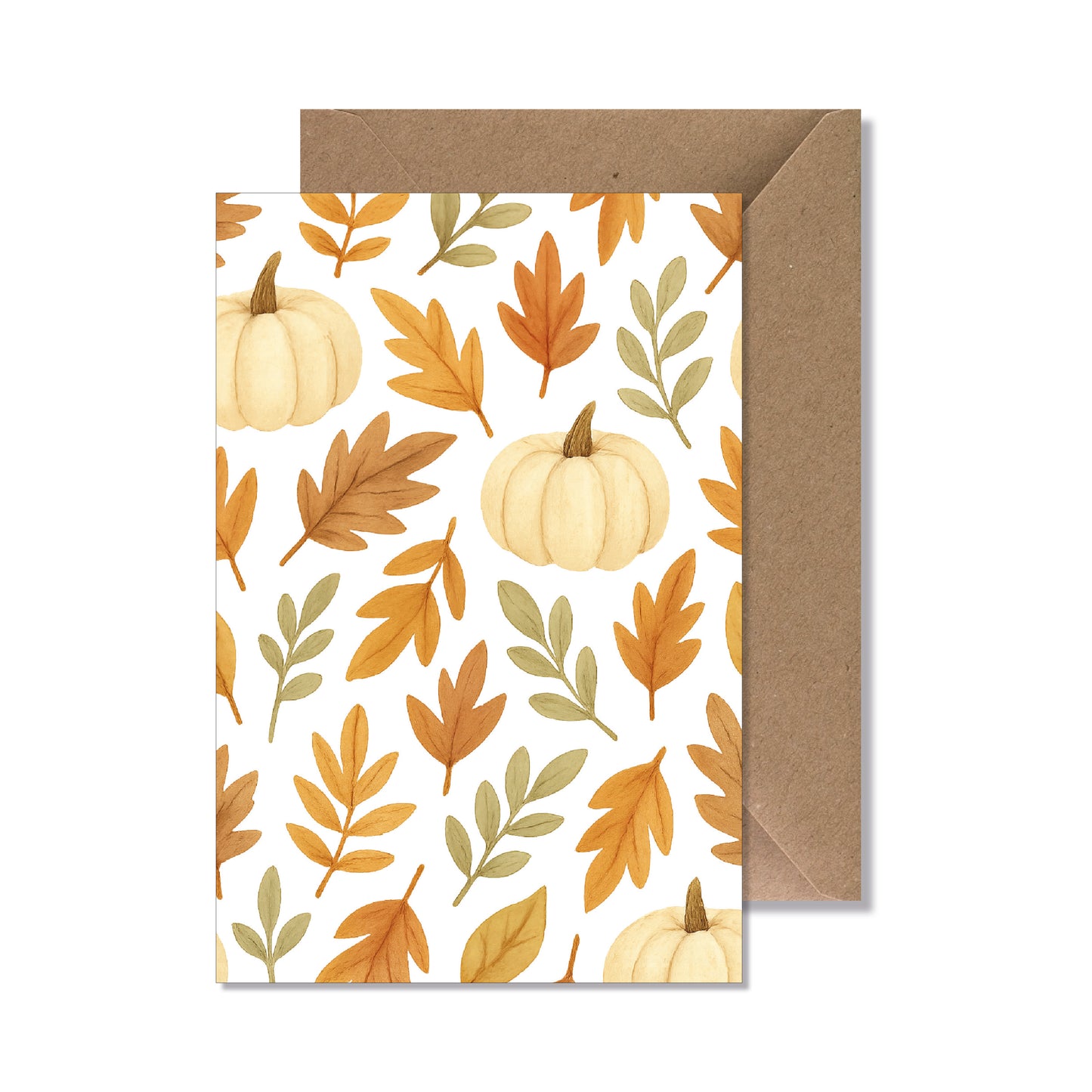 Carte de vœux A6 "courges" illustration