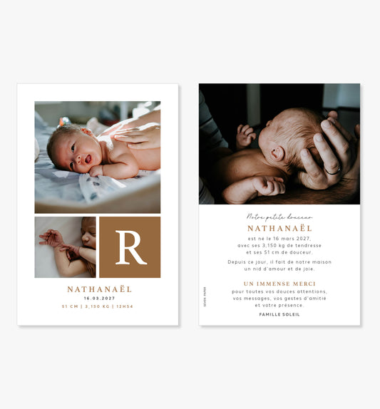Faire-part de naissance – moderne minimaliste