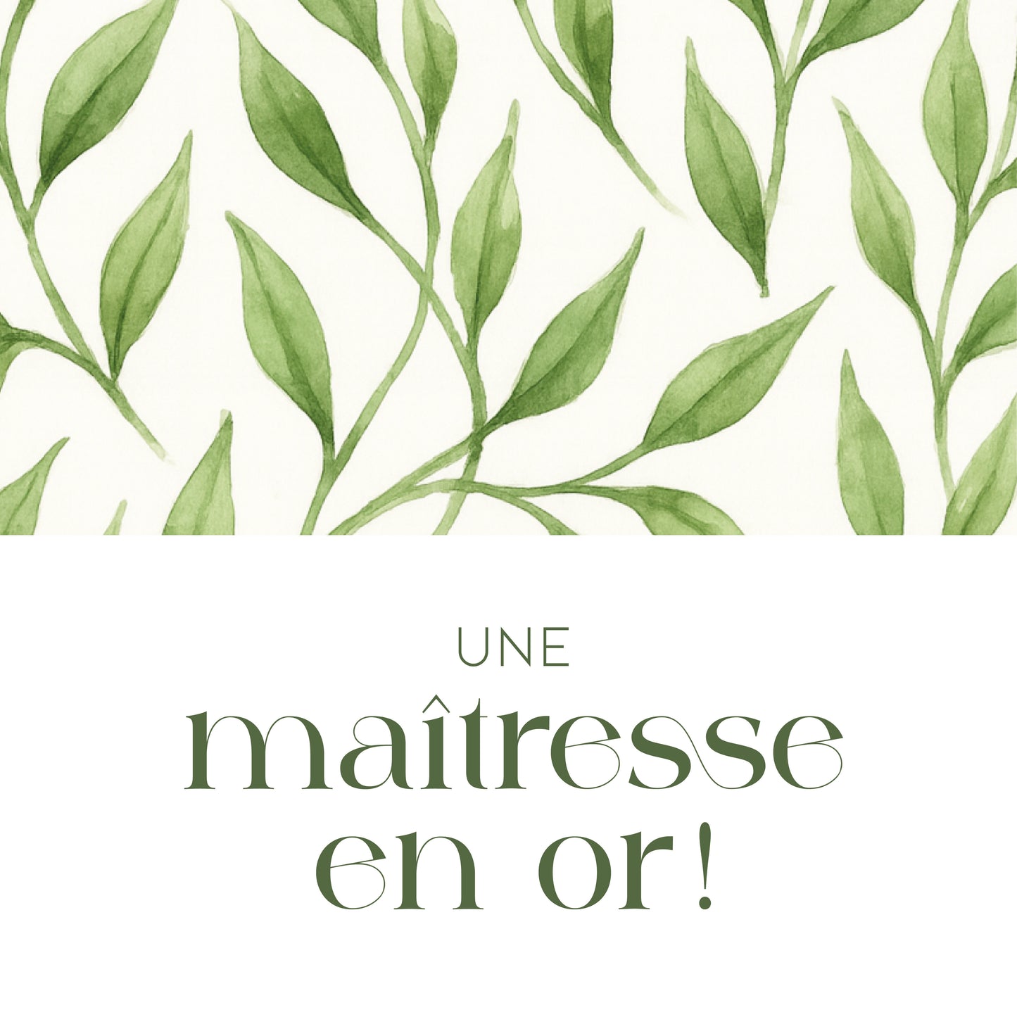 Box maîtresse en OR – Tendresse en feuilles