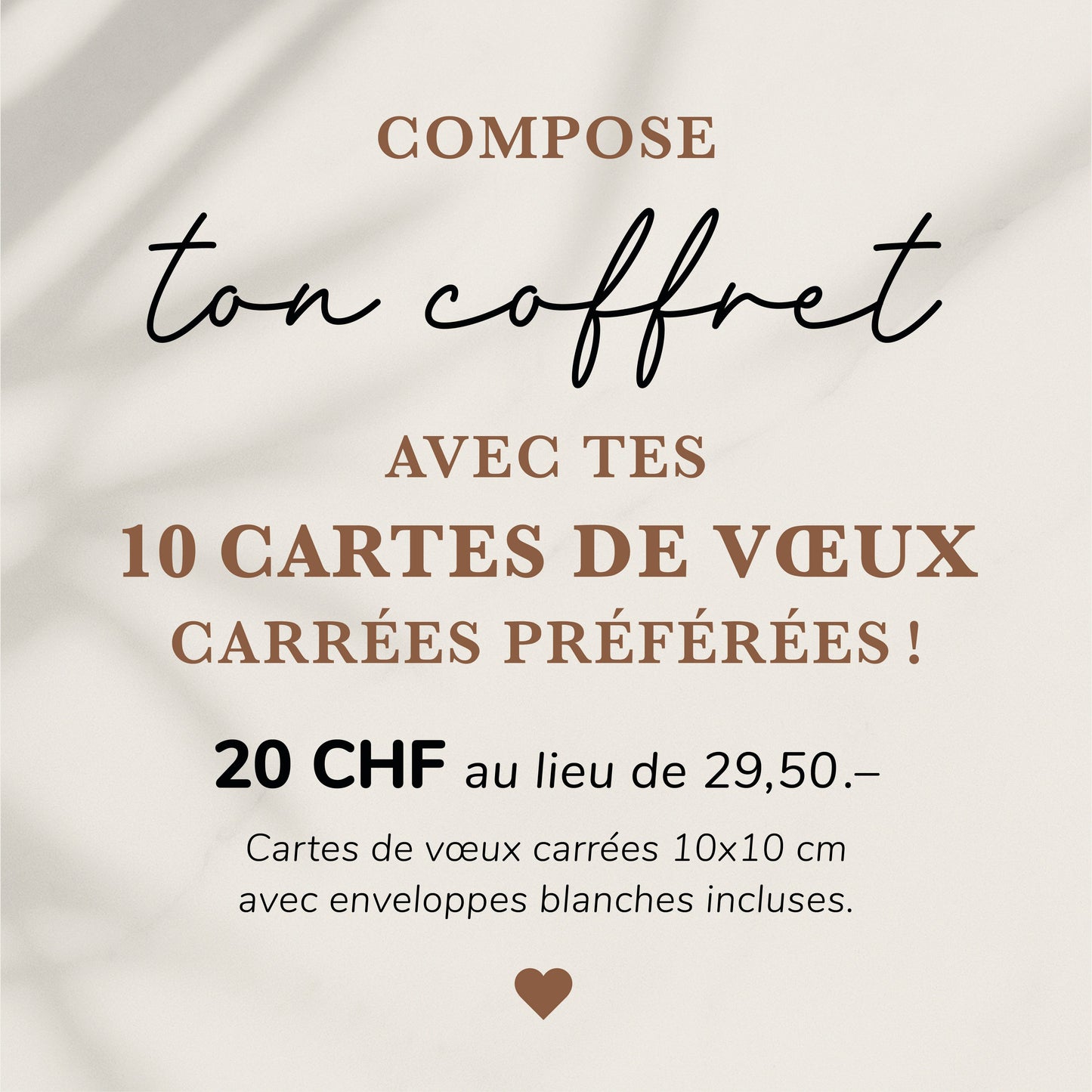 Coffret 10 cartes carrées