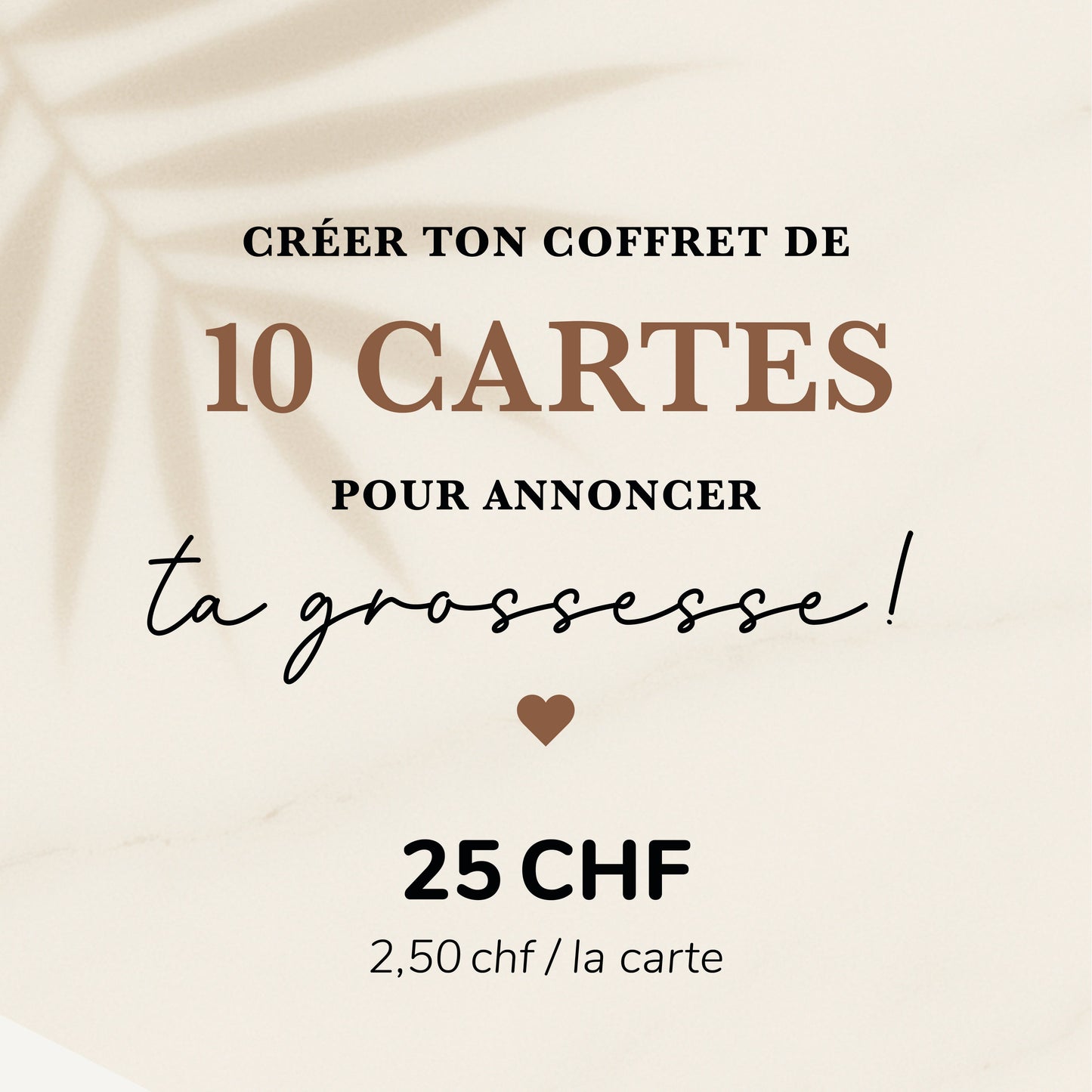 Coffret 10 cartes annonce grossesse