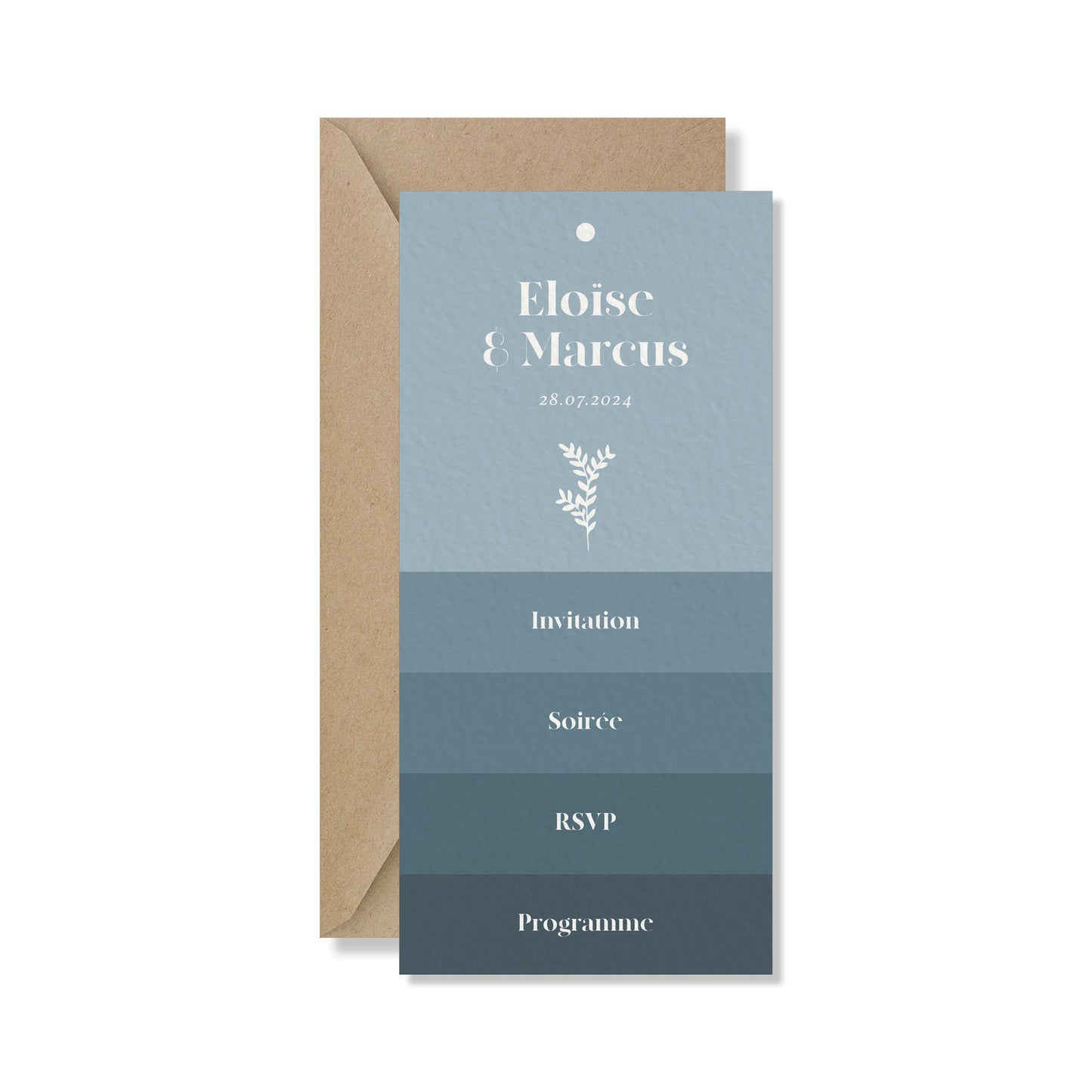 PACK faire-part, 5 cartons - Bleu