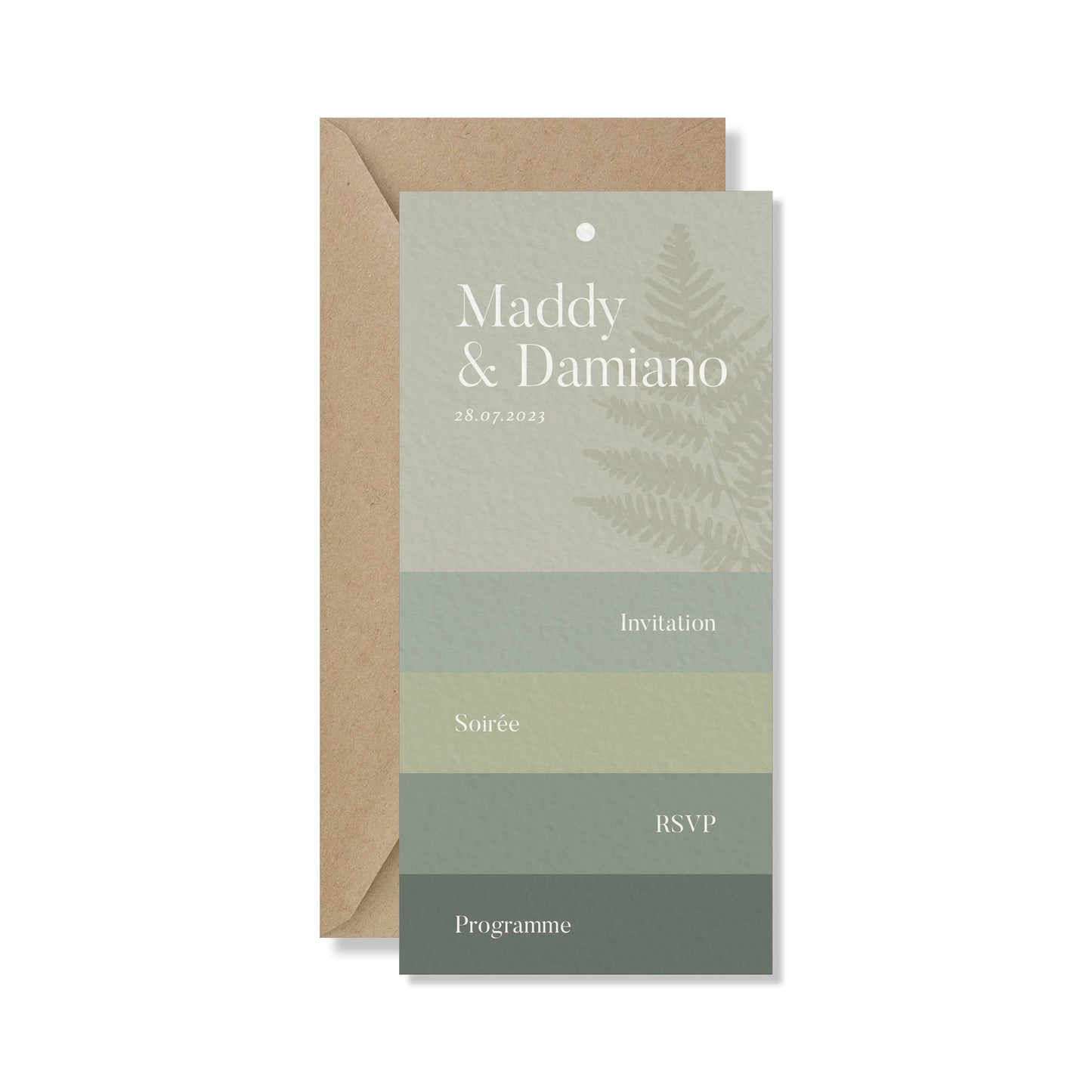 PACK faire-part, 5 cartons - Vert