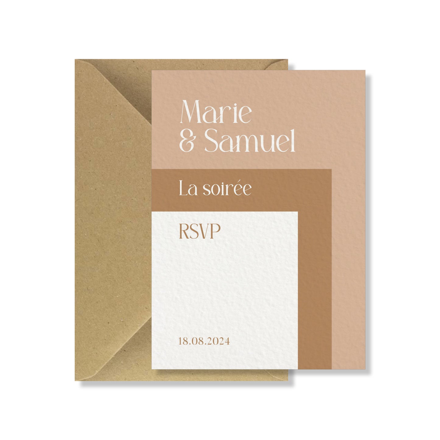 PACK faire-part + carton soirée + carton RSVP - Tea
