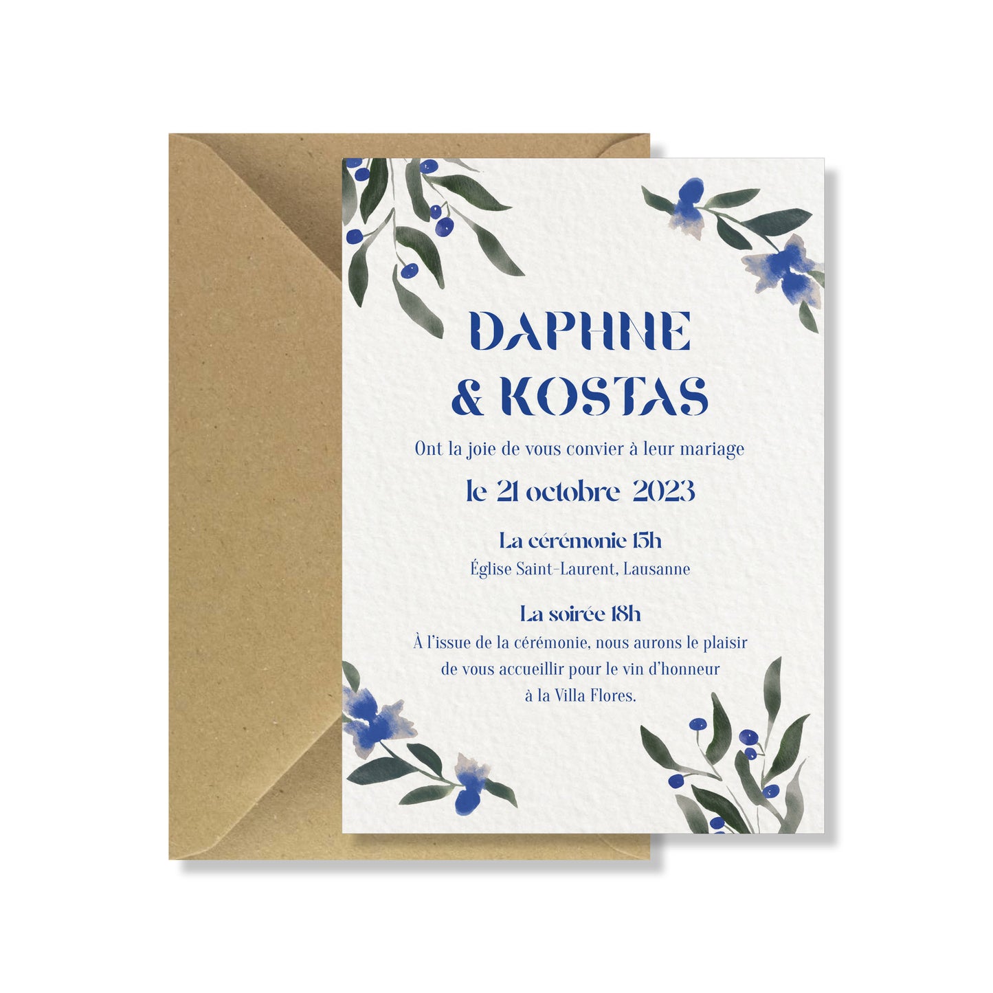 PACK faire-part + carton soirée + carton RSVP - Greek