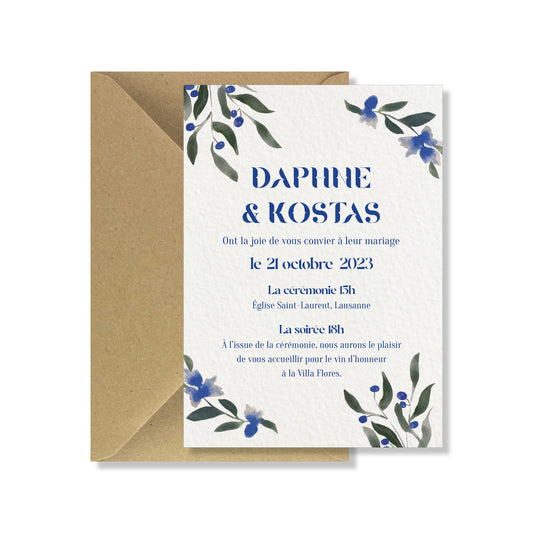 PACK faire-part + un carton supplémentaire - Greek