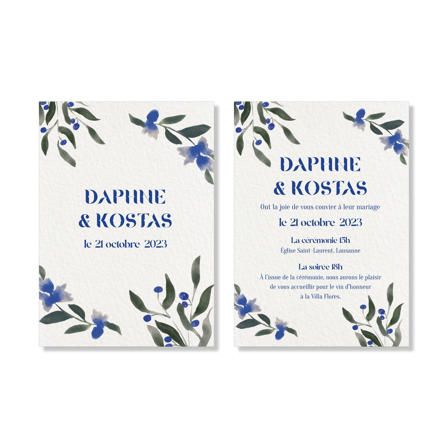 PACK faire-part + carton soirée + carton RSVP - Greek