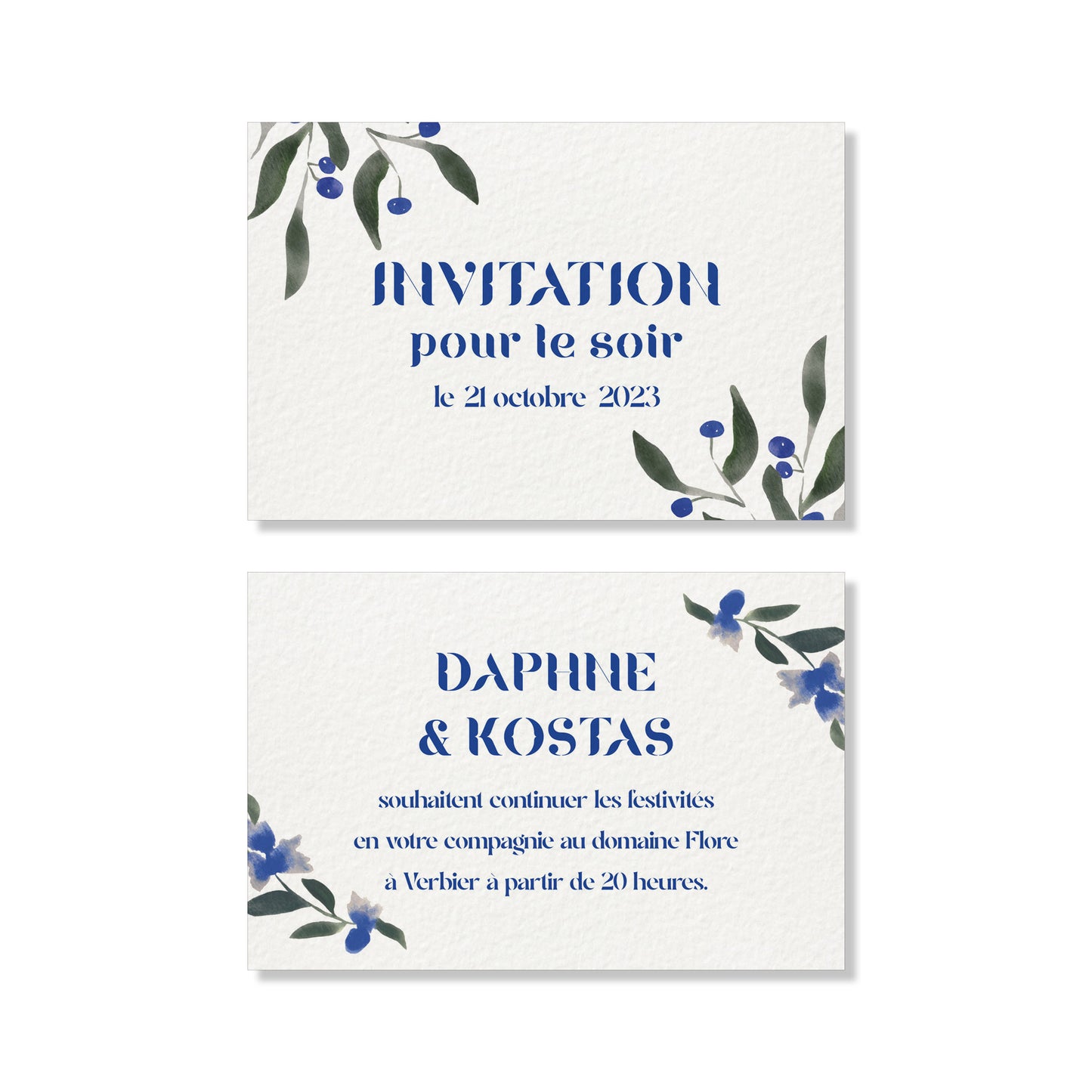 PACK faire-part + carton soirée + carton RSVP - Greek