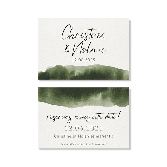 Save the date - Olive Green