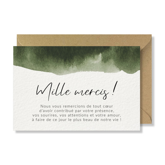 Dankeskarten - Olivgrün