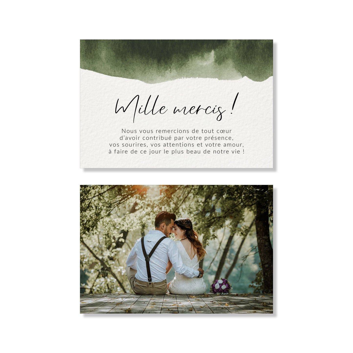 Cartes de remerciements - Olive Green