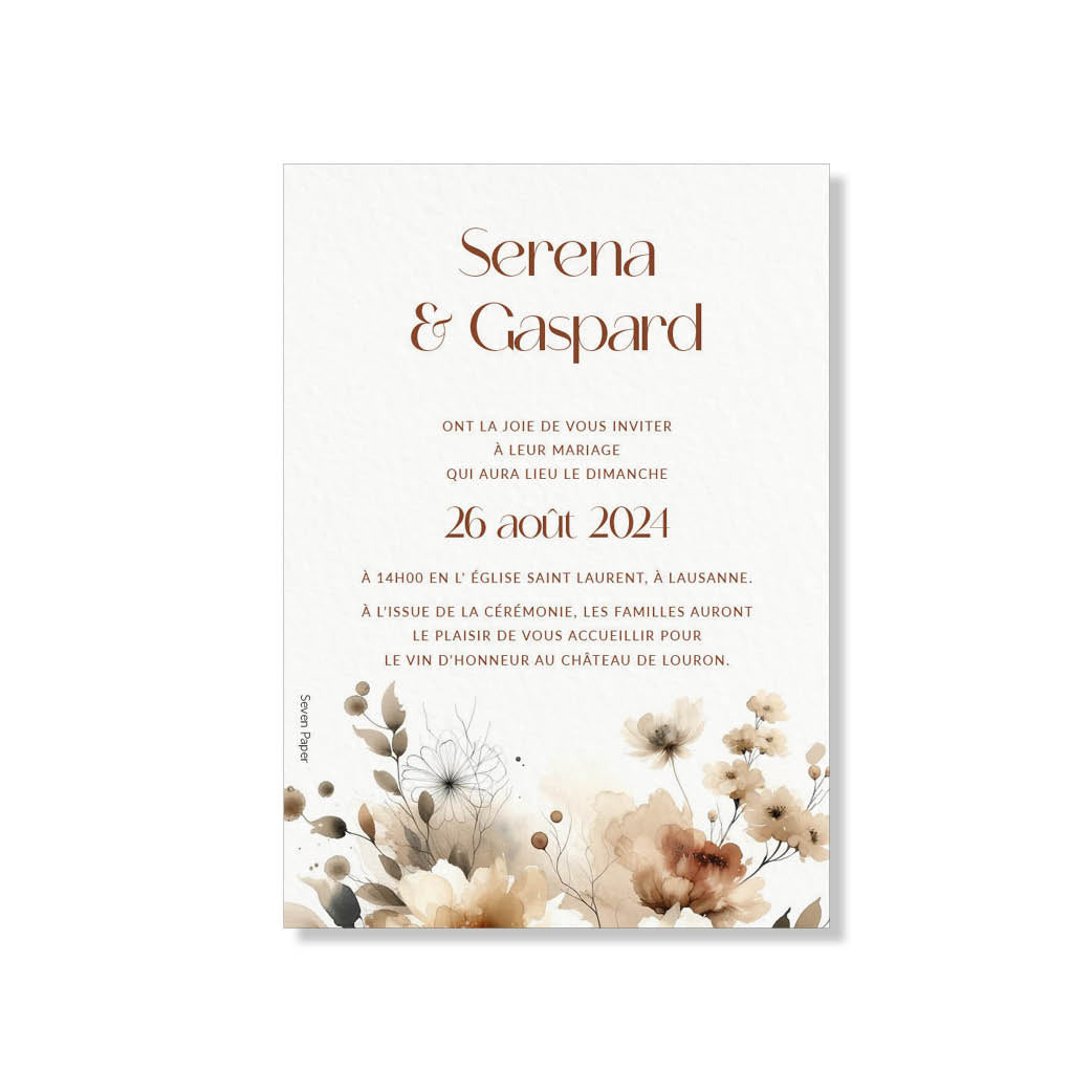 PACK faire-part + carton soirée + carton RSVP - Tuscan Red