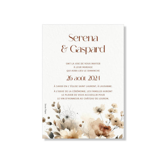 PACK faire-part + carton soirée + carton RSVP - Tuscan Red