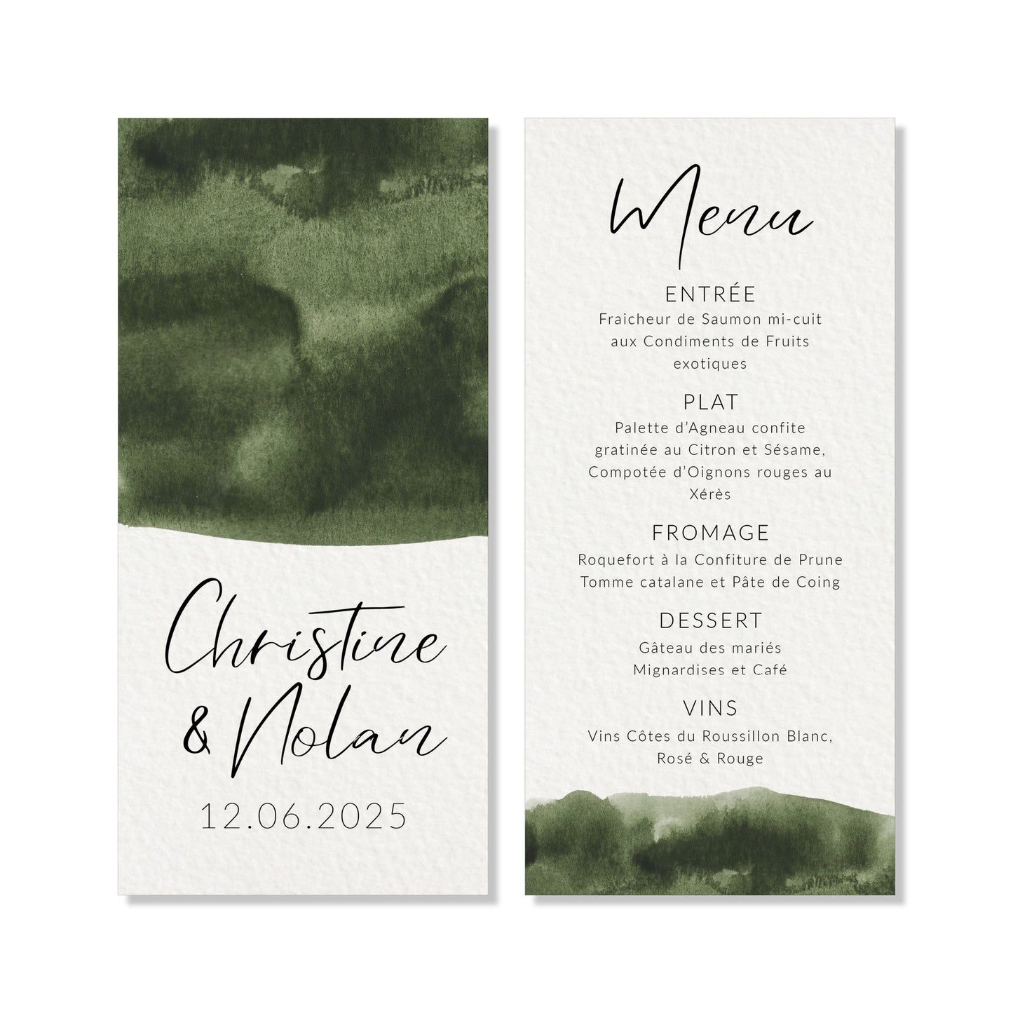 Menu - Olive Green