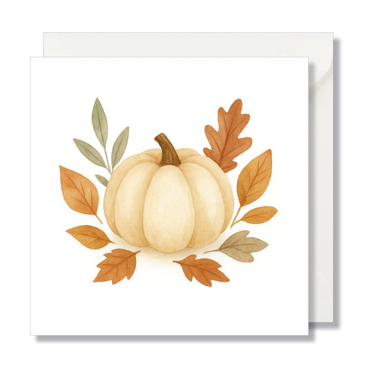 Carte de vœux carrée "courge" illustration