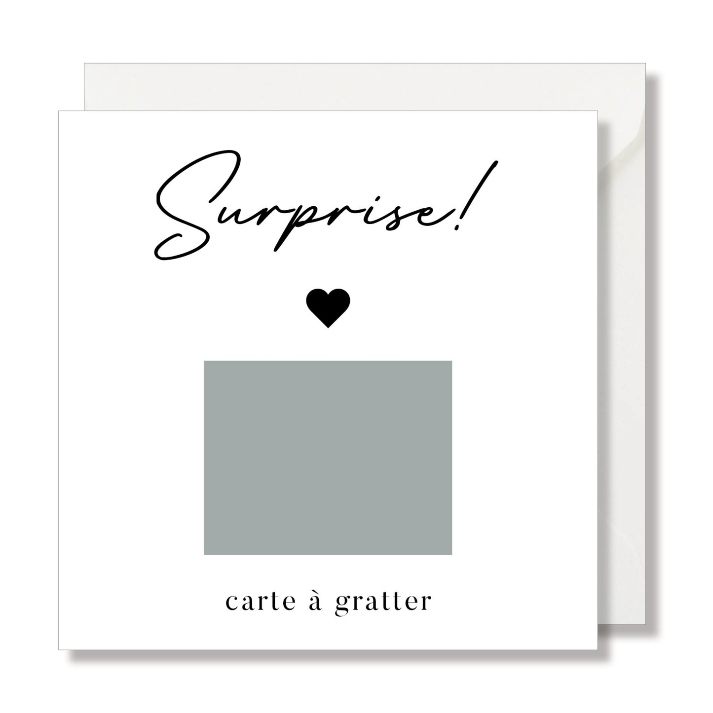 Carte à gratter "Surprise" N/B