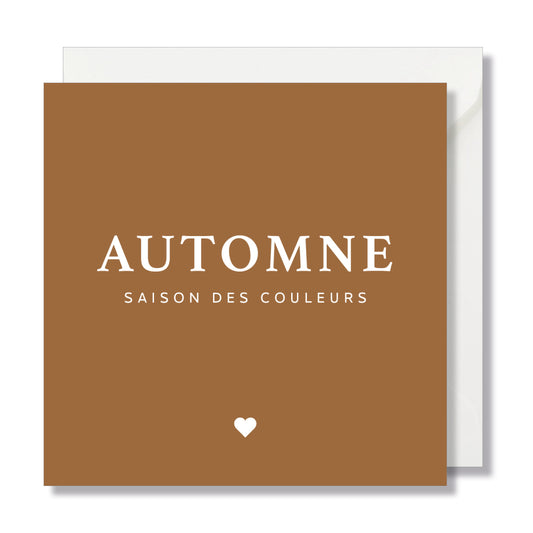 Carte de vœux carrée "automne"