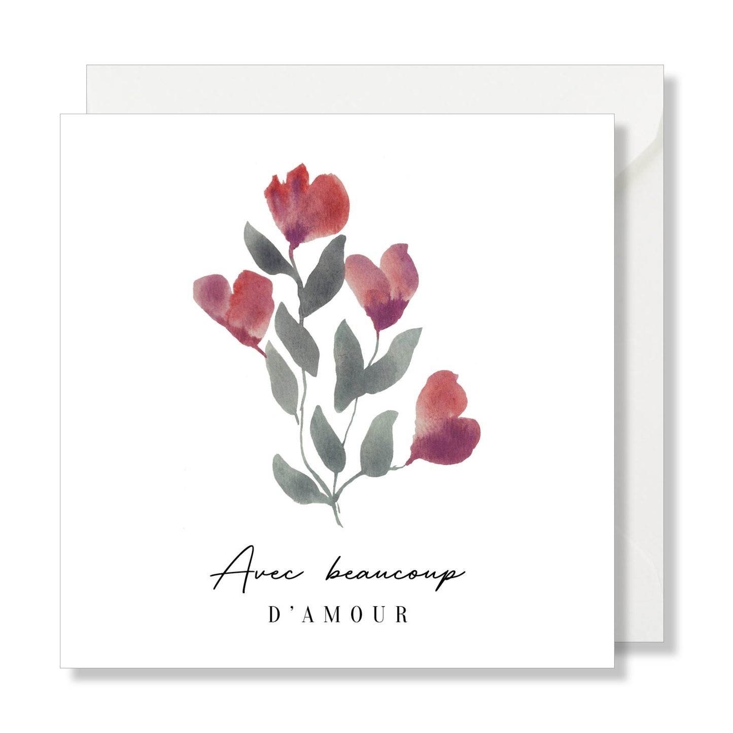Aquarell-grüne "alles Gute zum Geburtstag" quadratische Grußkarte
