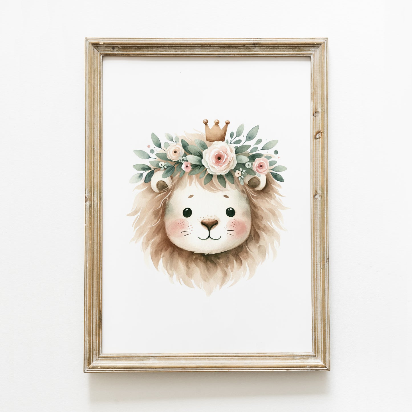 Poster ‘lion fleuri’ A4 ou A3