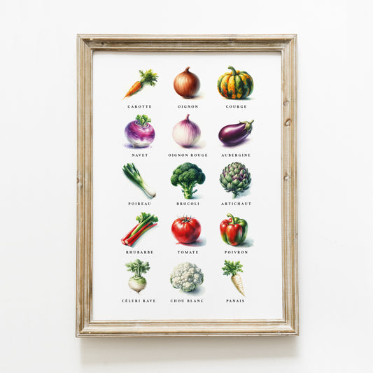 Poster ‘légumes’ A4 ou A3