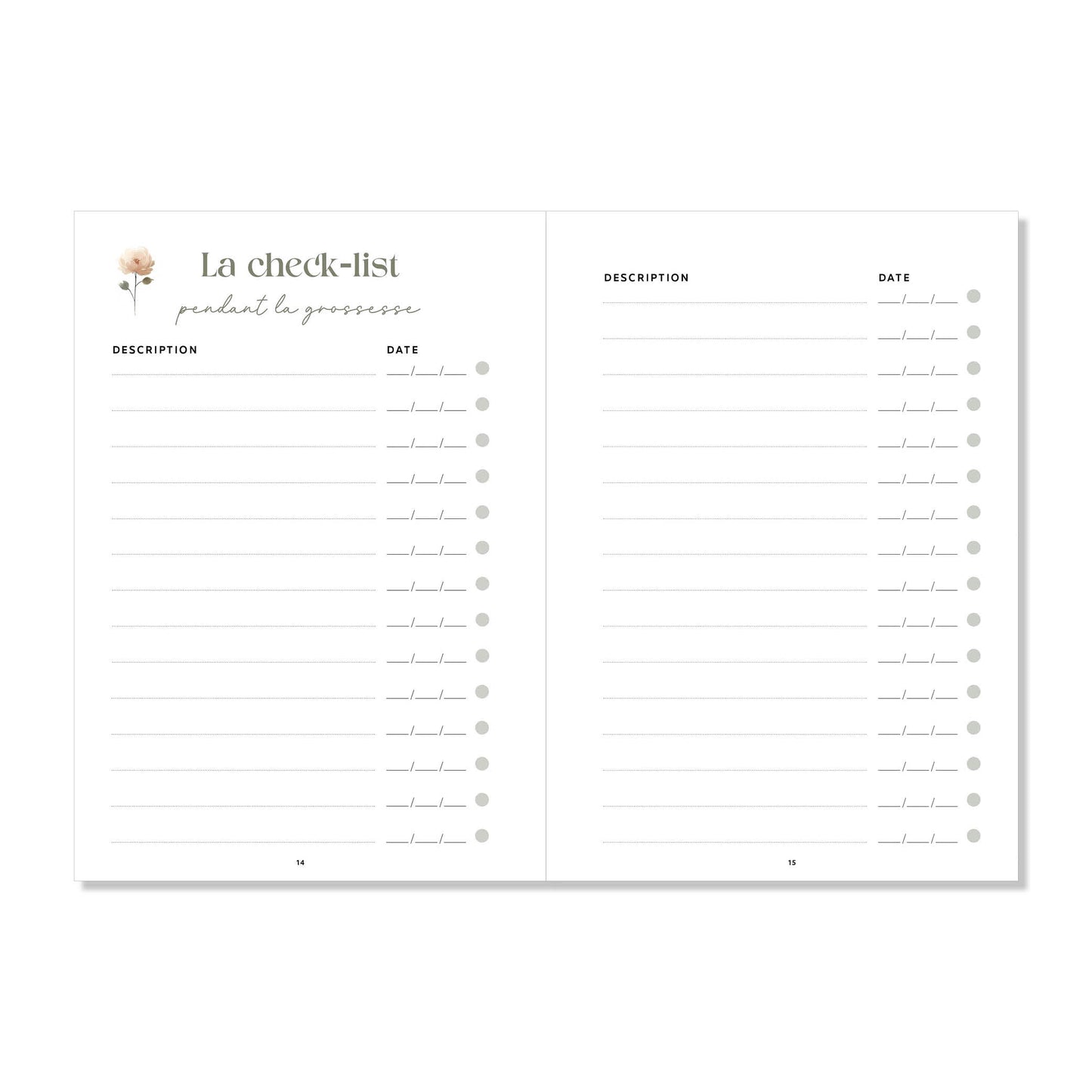 Journal de grossesse - Jardin fleuri