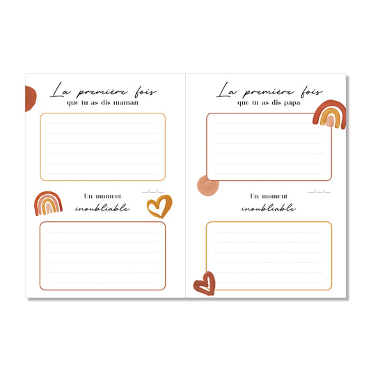 Livre des premiers mots & petites histoires, arc-en-ciel rose