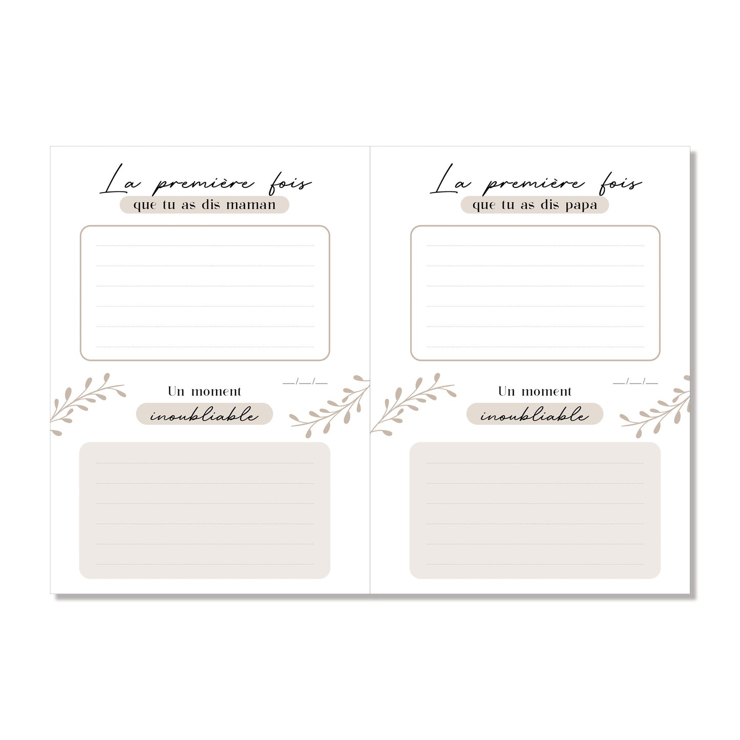 Livre des premiers mots & petites histoires, beige - 32 pages