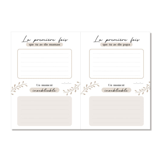 Livre des premiers mots & petites histoires, beige