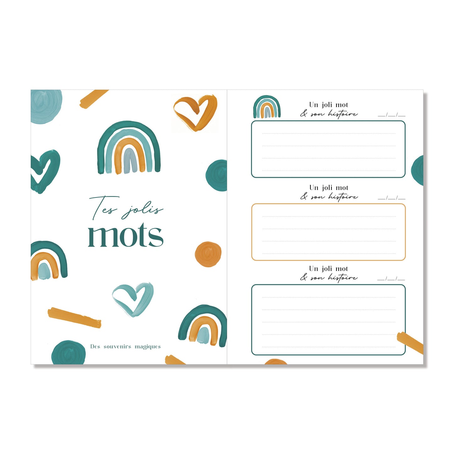 Livre des premiers mots & petites histoires, arc-en-ciel bleu