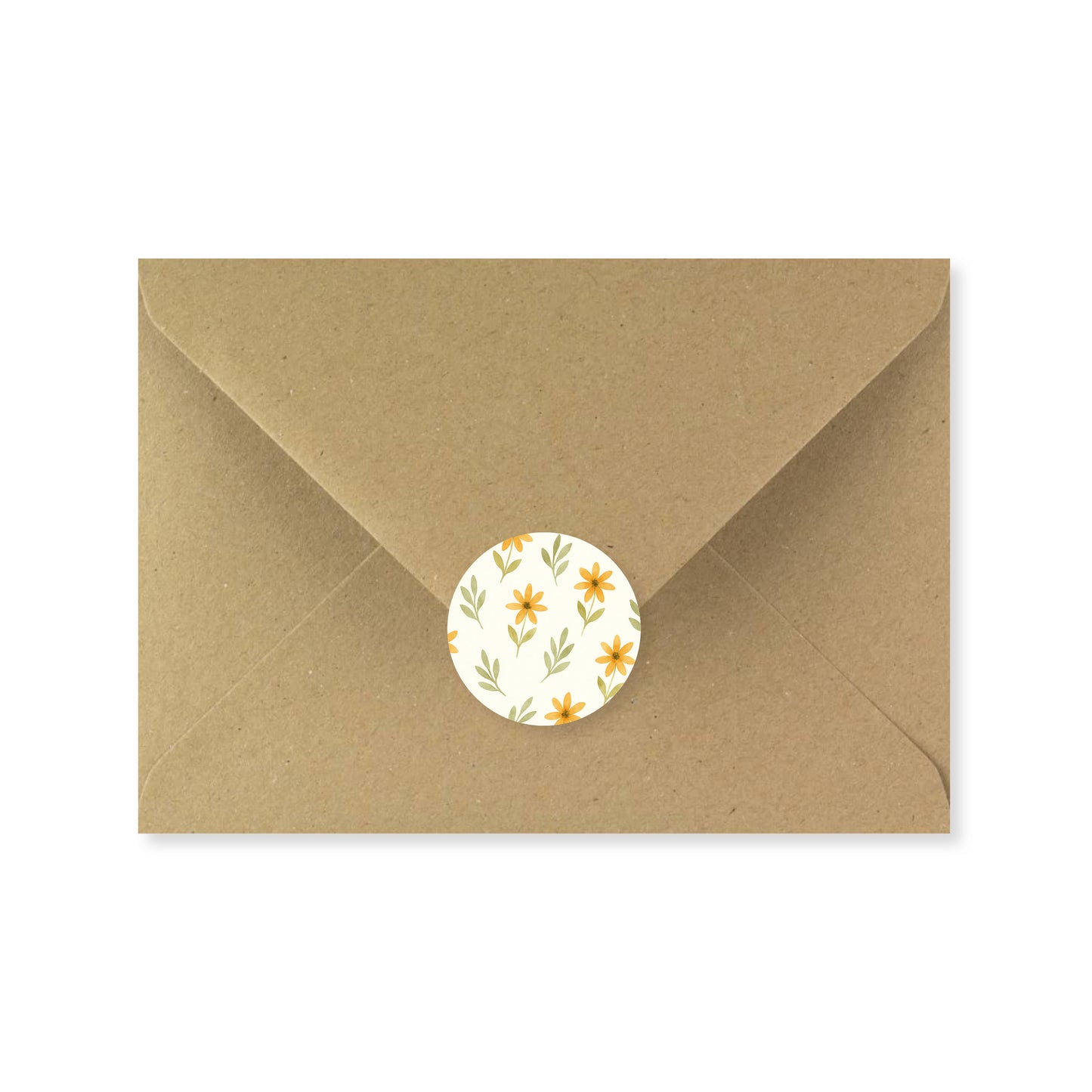 Lot 10 stickers 'Fleurs jaune' 3 cm