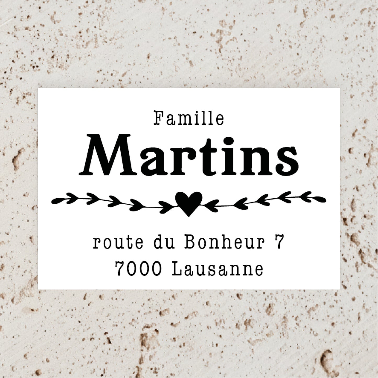 Tampon à personnaliser avec adresse modèle 5