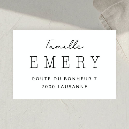 Tampon à personnaliser avec adresse modèle 6