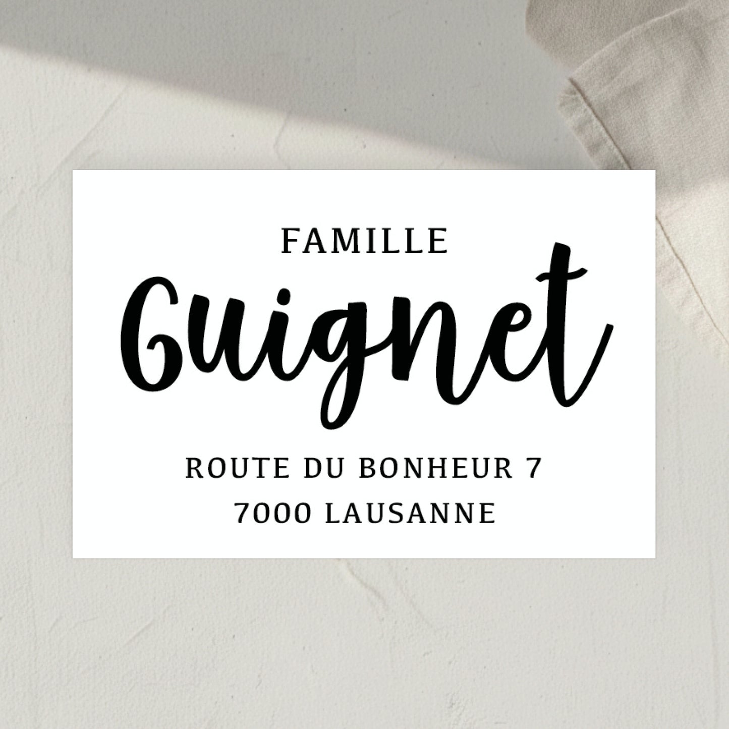 Tampon à personnaliser avec adresse modèle 8