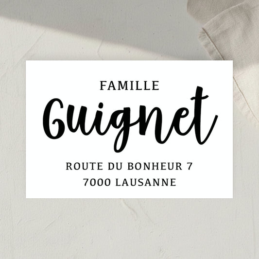 Tampon à personnaliser avec adresse modèle 8