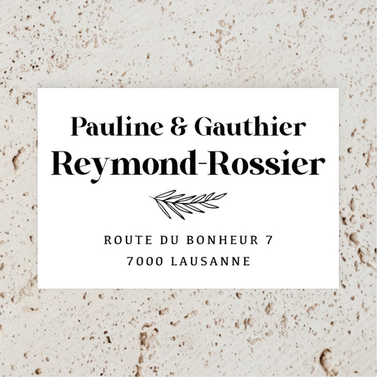 Tampon à personnaliser avec adresse modèle 9